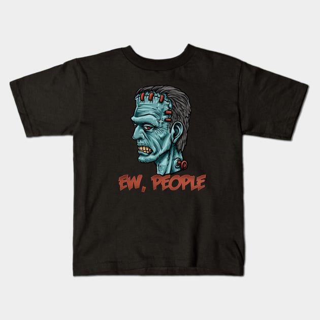 Ew People Monster Face Kids T-Shirt by AngelFlame